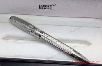 Replica Montblanc Writers Edition Daniel Defoe Bollpoint Pen SS & Silver Clip